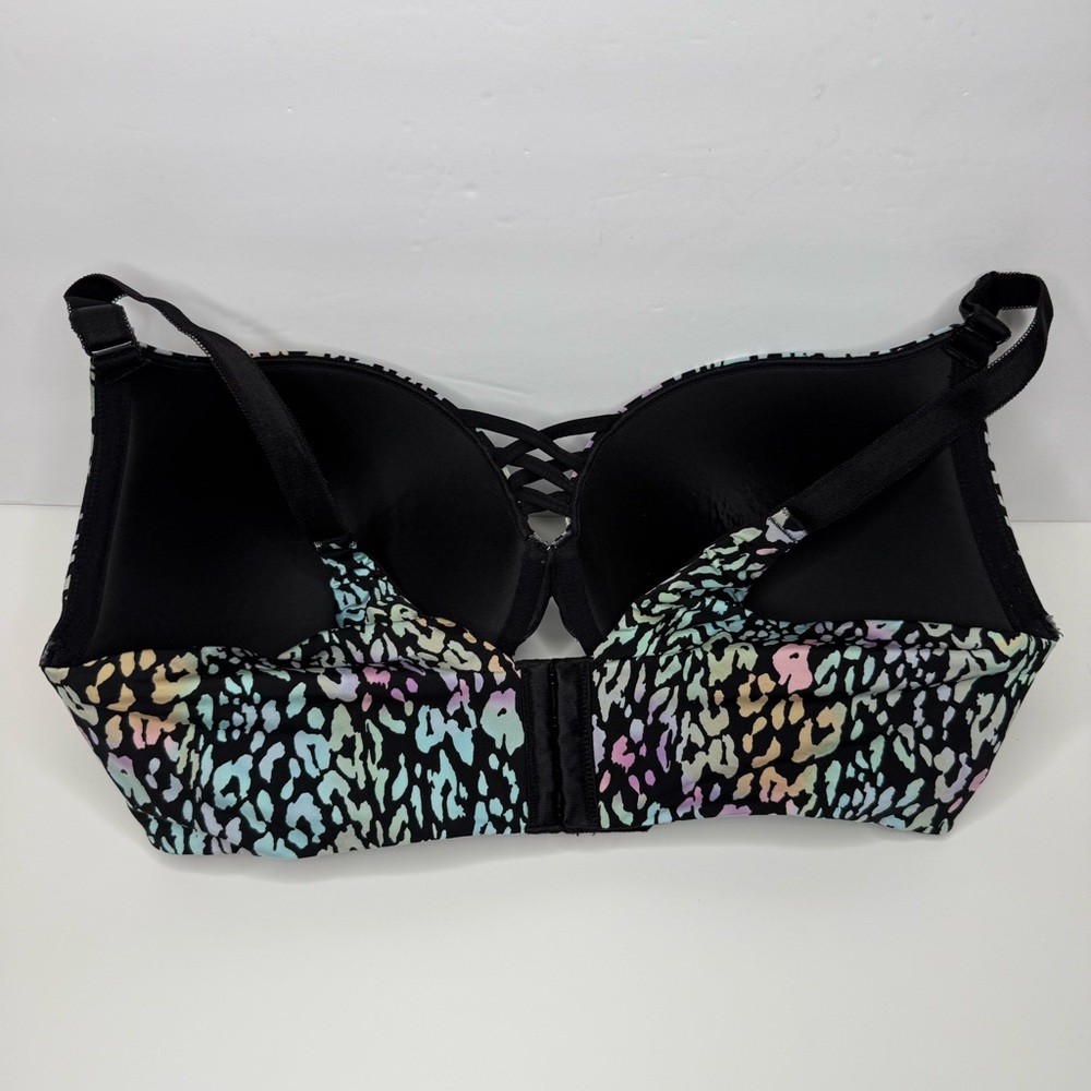 Torrid XO Plunge Push-Up Bra Sweeping Leopard Animal Print Size 40 DDD - Picture 8 of 10
